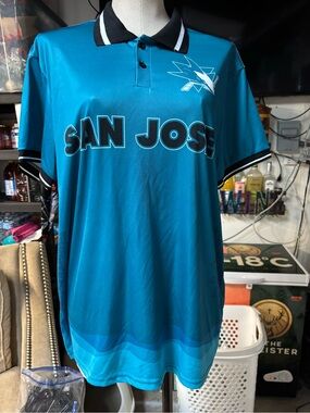 idegy Teal Athletic Jersey Polo with Black Trim